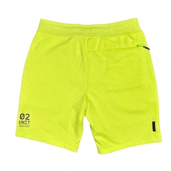 RLX Ralph  Lauren Magic Fleece Neon Yellow Sweat Shorts Mens Small - Picture 3 of 11